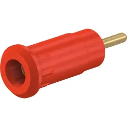 2 mm socket, round plug connection, mounting Ø 8.3 mm, CAT III, red, 65.9193-22