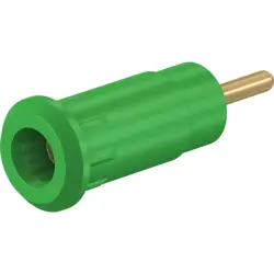 2 mm socket, round plug connection, mounting Ø 8.3 mm, CAT III, green, 65.9193-25