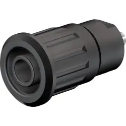 4 mm socket, solder connection, mounting Ø 12.2 mm, CAT III, CAT IV, black, 49.7091-21