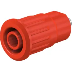 4 mm socket, solder connection, mounting Ø 12.2 mm, CAT III, CAT IV, red, 49.7091-22