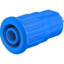 4 mm socket, solder connection, mounting Ø 12.2 mm, CAT III, CAT IV, blue, 49.7091-23
