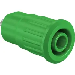 4 mm socket, solder connection, mounting Ø 12.2 mm, CAT III, CAT IV, green, 49.7091-25