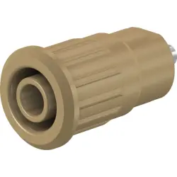 4 mm socket, solder connection, mounting Ø 12.2 mm, CAT III, CAT IV, brown, 49.7091-27