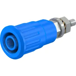 4 mm socket, screw connection, mounting Ø 12.2 mm, CAT III, blue, 49.7092-23