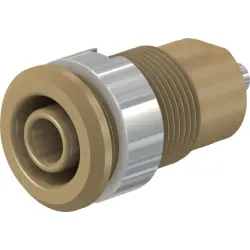 4 mm socket, solder connection, mounting Ø 12.2 mm, CAT III, brown, 49.7049-27