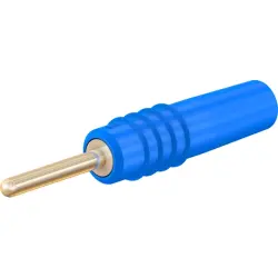 1 mm plug, solder connection, 0.25 mm², blue, 22.2602-23