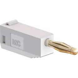 2 mm plug, solder connection, 0.5 mm², white, 22.2616-29