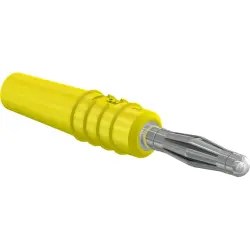 2 mm plug, solder connection, 0.5 mm², yellow, 22.2619-24