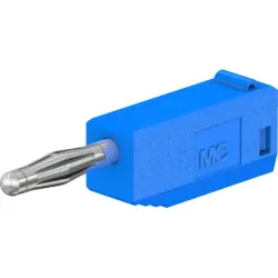 2 mm plug, solder connection, 0.5 mm², blue, 22.2617-23