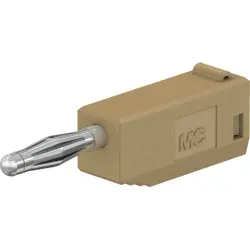 2 mm plug, solder connection, 0.5 mm², brown, 22.2617-27