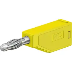 4 mm plug, solder connection, 1.0 mm², yellow, 22.2627-24