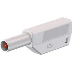 4 mm plug, solder connection, 0.75-2.5 mm², CAT II, white, 22.2654-29