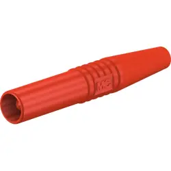 4 mm plug, solder connection, 2.5 mm², CAT II, red, 22.2663-22