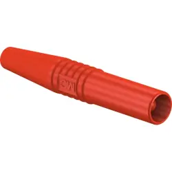 4 mm plug, solder connection, 2.5 mm², CAT II, red, 22.2665-22