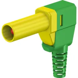 4 mm plug, solder connection, 2.5 mm², CAT II, yellow/green, 22.2667-20