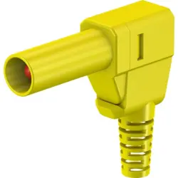 4 mm plug, solder connection, 2.5 mm², CAT II, yellow, 22.2667-24
