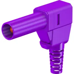 4 mm plug, solder connection, 2.5 mm², CAT II, purple, 22.2667-26