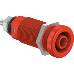 4 mm socket, screw connection, mounting Ø 12.2 mm, CAT IV, red, 66.9136-22