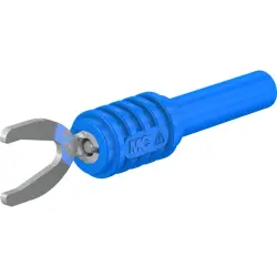 Adapter, cable lug 8.2 mm to 4 mm socket, blue, CAT II, 66.9126-23