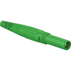 4 mm plug, screw connection, 2.5 mm², CAT III, green, 66.9196-25