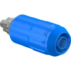 4 mm socket, screw connection, mounting Ø 12 mm, CAT II, blue, 66.9684-23