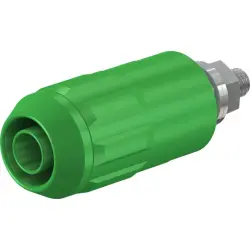 4 mm socket, screw connection, mounting Ø 12 mm, CAT II, green, 66.9684-25