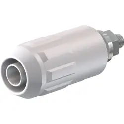 4 mm socket, screw connection, mounting Ø 12 mm, CAT II, white, 66.9684-29