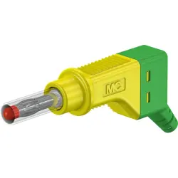 4 mm plug, screw connection, 1.0 mm², CAT II, yellow/green, 66.9327-20