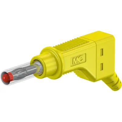 4 mm plug, screw connection, 1.0 mm², CAT II, yellow, 66.9327-24 - 1