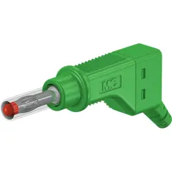 4 mm plug, screw connection, 1.0 mm², CAT II, green, 66.9327-25