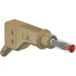 4 mm plug, screw connection, 2.5 mm², CAT II, brown, 66.9328-27