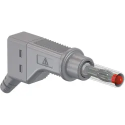 4 mm plug, screw connection, 2.5 mm², CAT II, gray, 66.9328-28