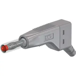 4 mm plug, screw connection, 1.0 mm², gray, 64.9325-28