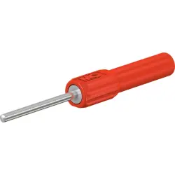 Counting test adapter, connecting pin 2 mm to 4 mm socket, red, CAT II, 66.9076-22