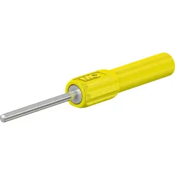 Counting test adapter, connecting pin 2 mm to 4 mm socket, yellow, CAT II, 66.9076-24
