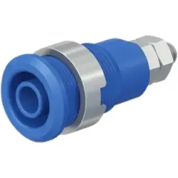 4 mm panel socket, threaded bolt, mounting Ø 12.1 mm, CAT III, CAT IV, yellow, 66.7043-24