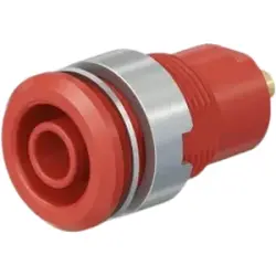 4 mm panel socket, solder connection, mounting Ø 12.1 mm, CAT III, CAT IV, blue, 66.7050-23