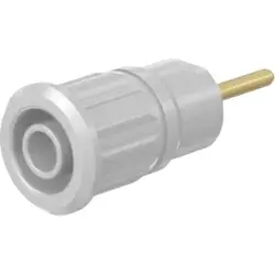 4 mm socket, round plug connection, mounting Ø 12.2 mm, CAT III, CAT IV, white, 23.3130-29