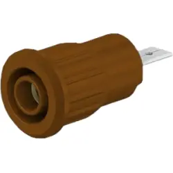 4 mm socket, flat plug connection, mounting Ø 12.2 mm, CAT III, CAT IV, brown, 23.3160-27