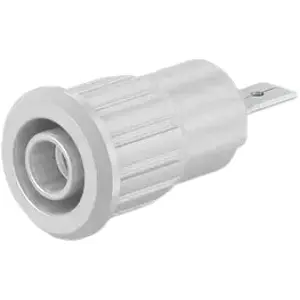 4 mm socket, flat plug connection, mounting Ø 12.2 mm, CAT III, CAT IV, white, 23.3160-29 - 1