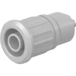 4 mm socket, solder connection, mounting Ø 12.2 mm, CAT III, CAT IV, white, 49.7091-29