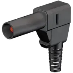 4 mm plug, solder connection, CAT II, black, 22.2668-21