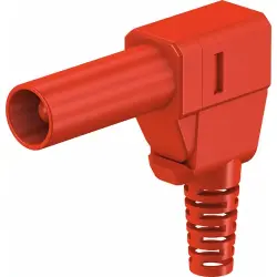 4 mm plug, solder connection, CAT II, red, 22.2668-22