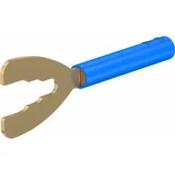 Cable lug adapter, cable lug 4.2-8.3 mm to 4 mm socket, blue, CAT II, 23.5065-23