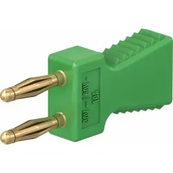 Jumper, pitch 6 mm, 30 VAC/60 VDC, 60 V, 10 A, gold-plated, green, 63.9352-25