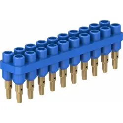 4.5 mm socket header, solder connection, blue, 63.9356-23