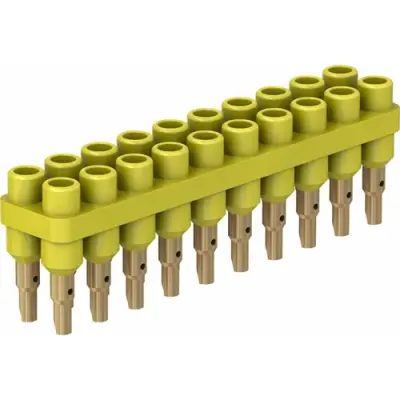 4.5 mm socket header, solder connection, yellow, 63.9356-24 - 1