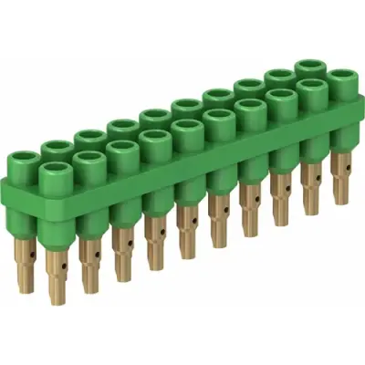 4.5 mm socket header, solder connection, green, 63.9356-25 - 1