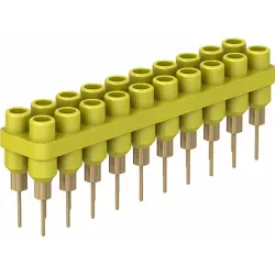 4.5 mm socket header, solder connection, yellow, 63.9364-24