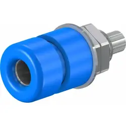 4 mm socket, solder connection, blue, 69.8321-23